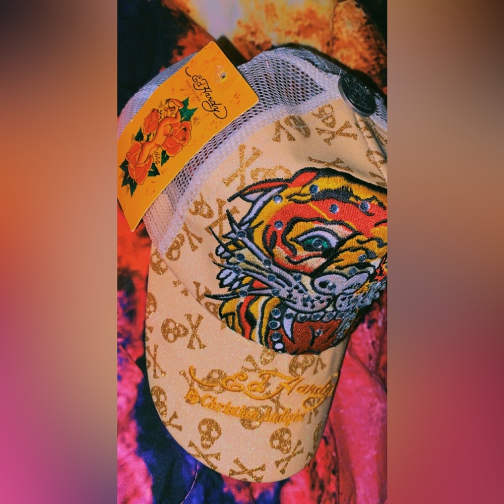 vintage 90s Ed Hardy snapback hat